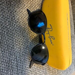 Ray-Ban Black Sunglasses with Yellow Case